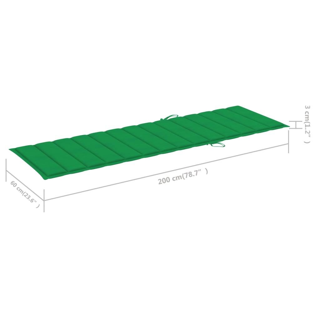 vidaXL Ogrodowy leżak z poduszką, bambusowy