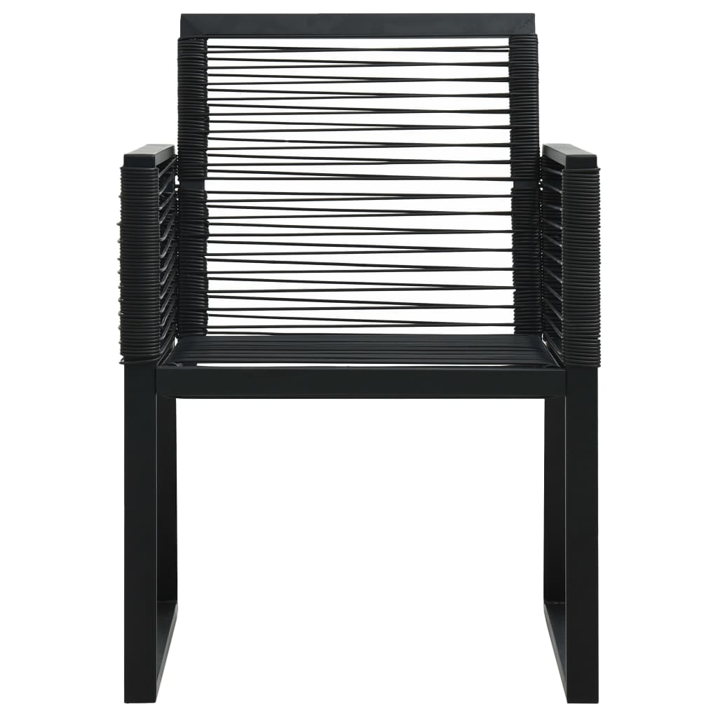 vidaXL 5-cz. zestaw mebli ogrodowych, rattan PVC, czarny