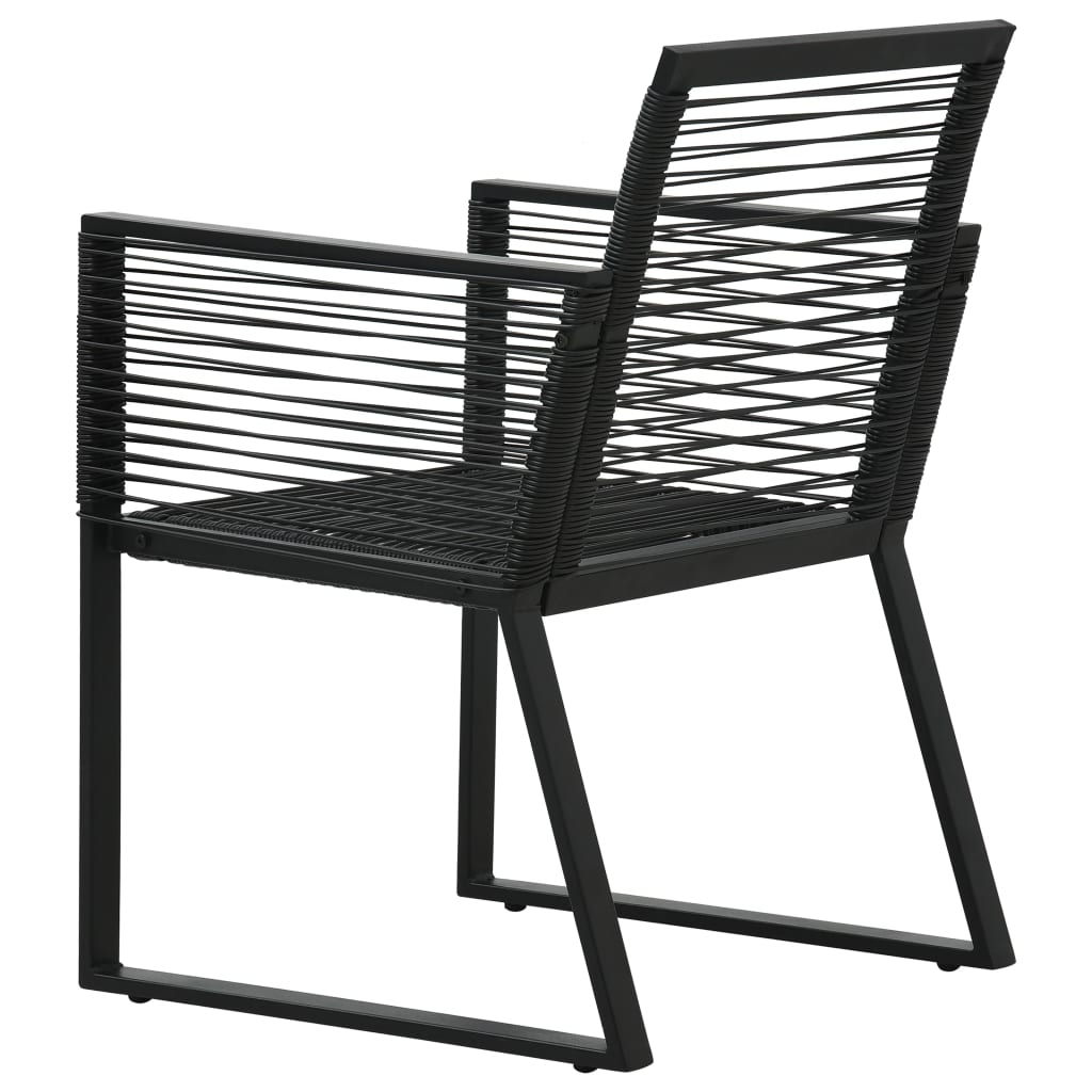 vidaXL 5-cz. zestaw mebli ogrodowych, rattan PVC, czarny