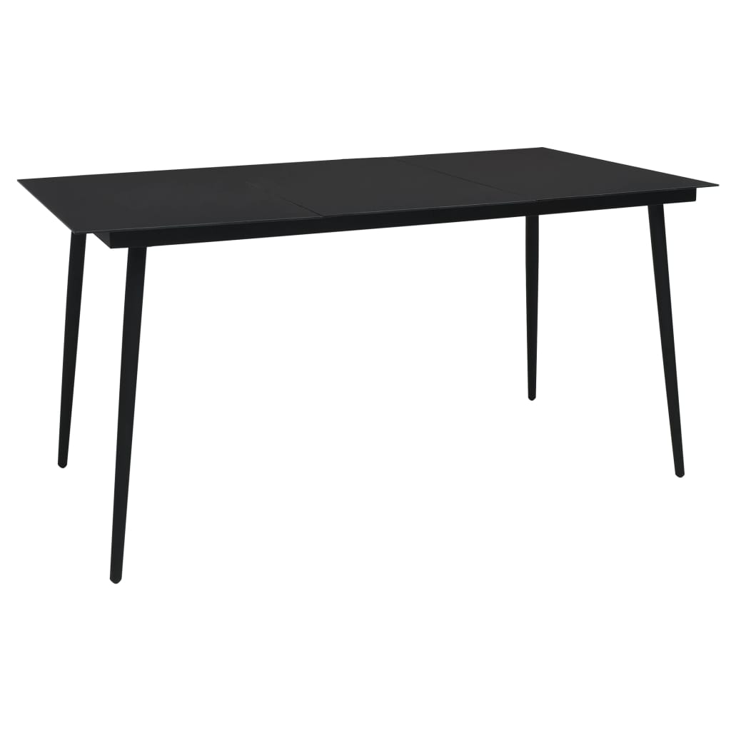 vidaXL 7-cz. zestaw mebli ogrodowych, rattan PVC, czarny