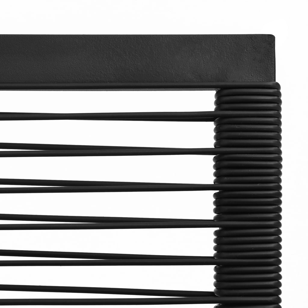 vidaXL 7-cz. zestaw mebli ogrodowych, rattan PVC, czarny
