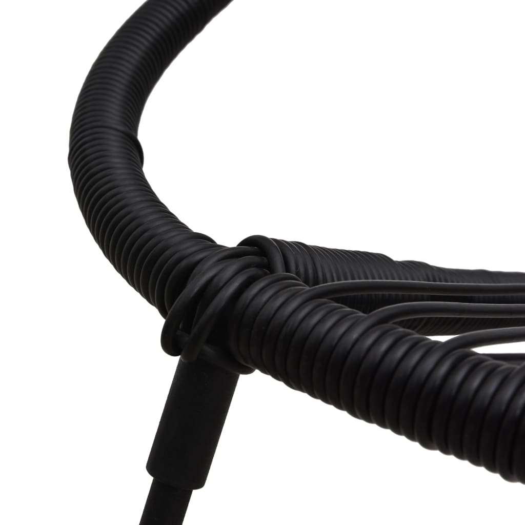 vidaXL 3-częściowy zestaw mebli ogrodowych, rattan PVC, czarny