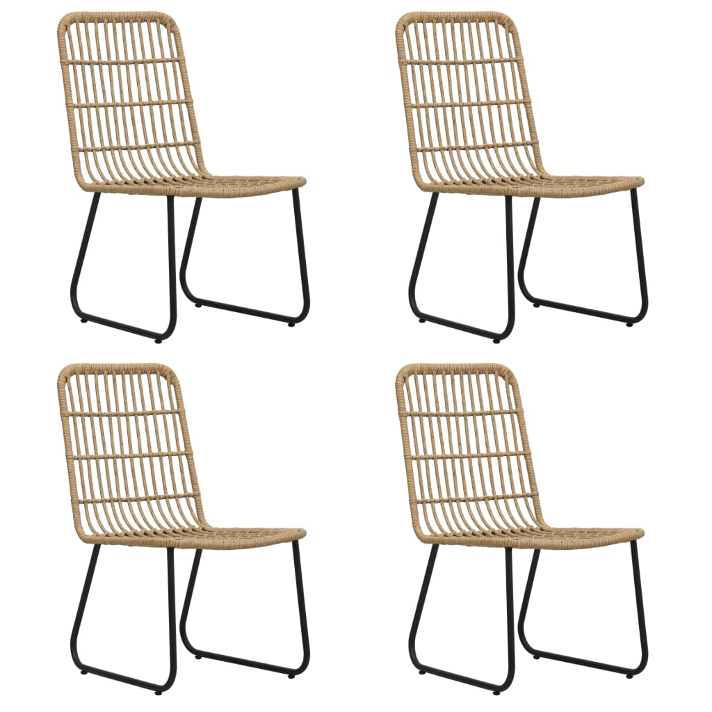 vidaXL 5-cz. zestaw mebli ogrodowych, rattan PE i szkło