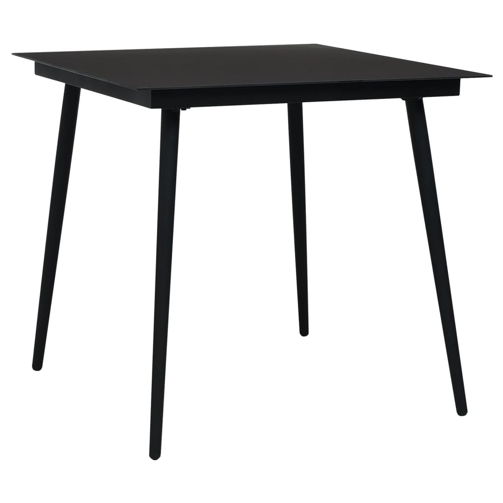 vidaXL 5-częściowy zestaw mebli ogrodowych, czarny, rattan PVC