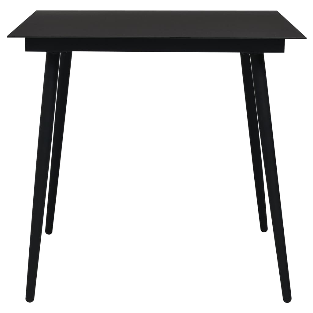 vidaXL 5-częściowy zestaw mebli ogrodowych, czarny, rattan PVC