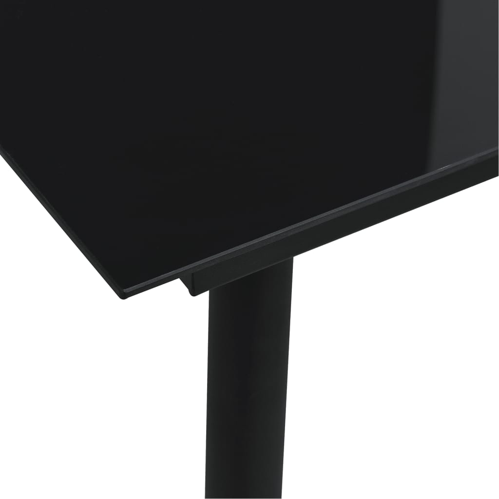 vidaXL 5-częściowy zestaw mebli ogrodowych, czarny, rattan PVC