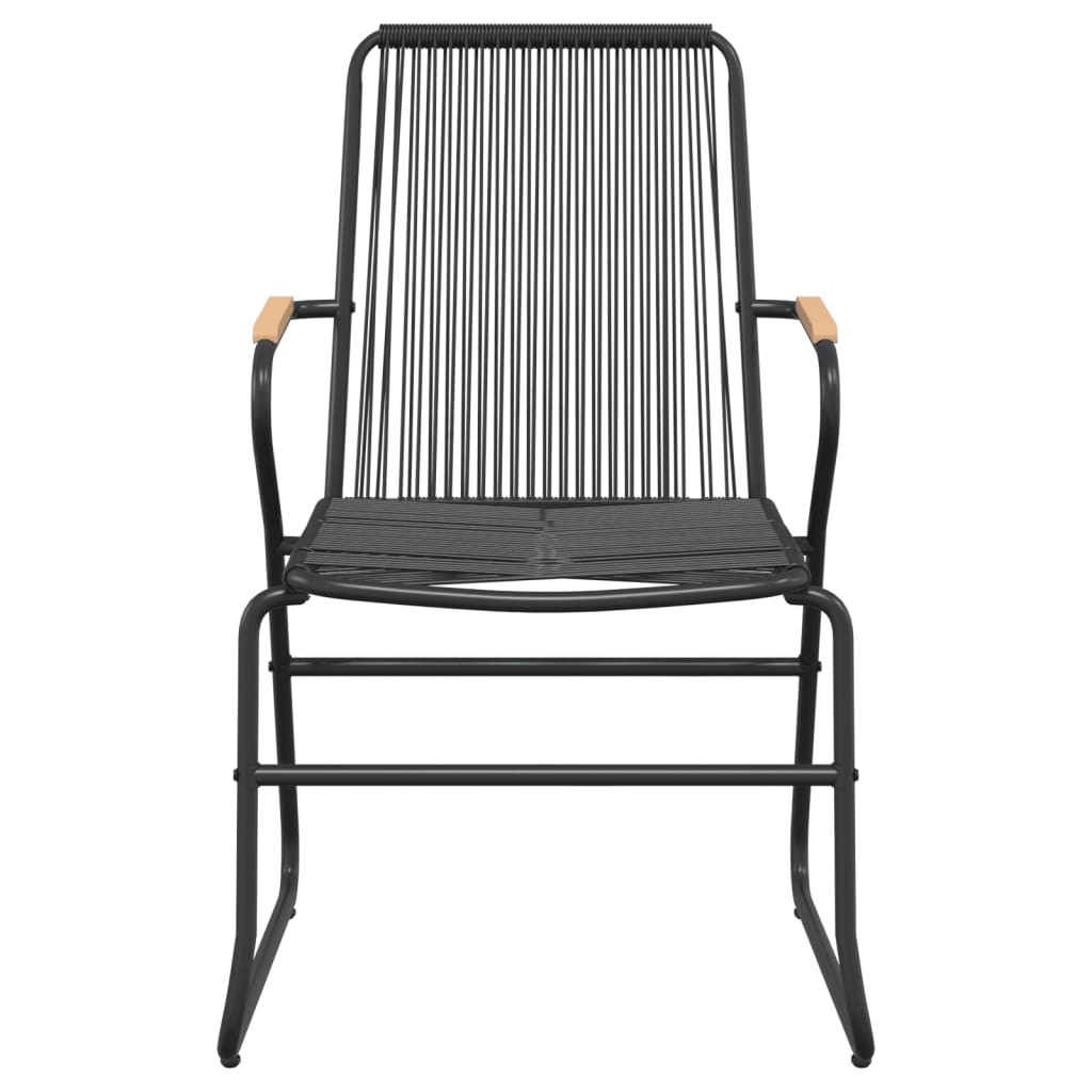 vidaXL 5-częściowy zestaw mebli ogrodowych, czarny, rattan PVC