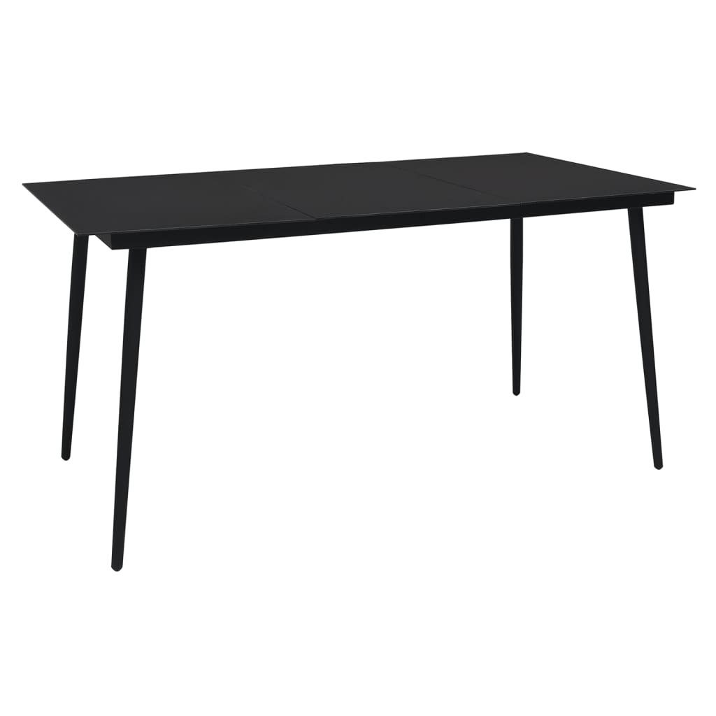 vidaXL 5-częściowy zestaw mebli ogrodowych, czarny, rattan PVC