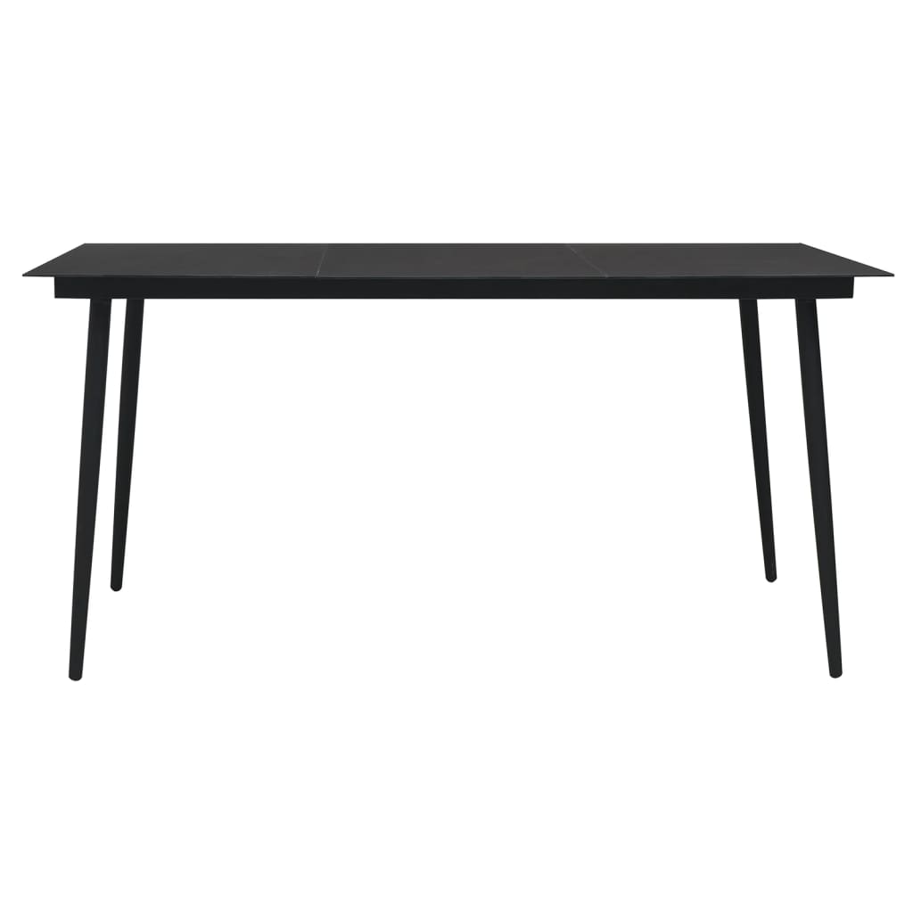 vidaXL 5-częściowy zestaw mebli ogrodowych, czarny, rattan PVC