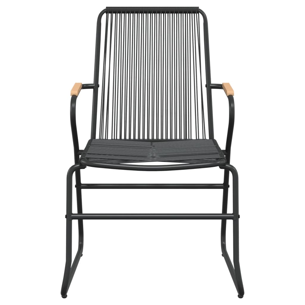 vidaXL 9-częściowy zestaw mebli ogrodowych, czarny, rattan PVC