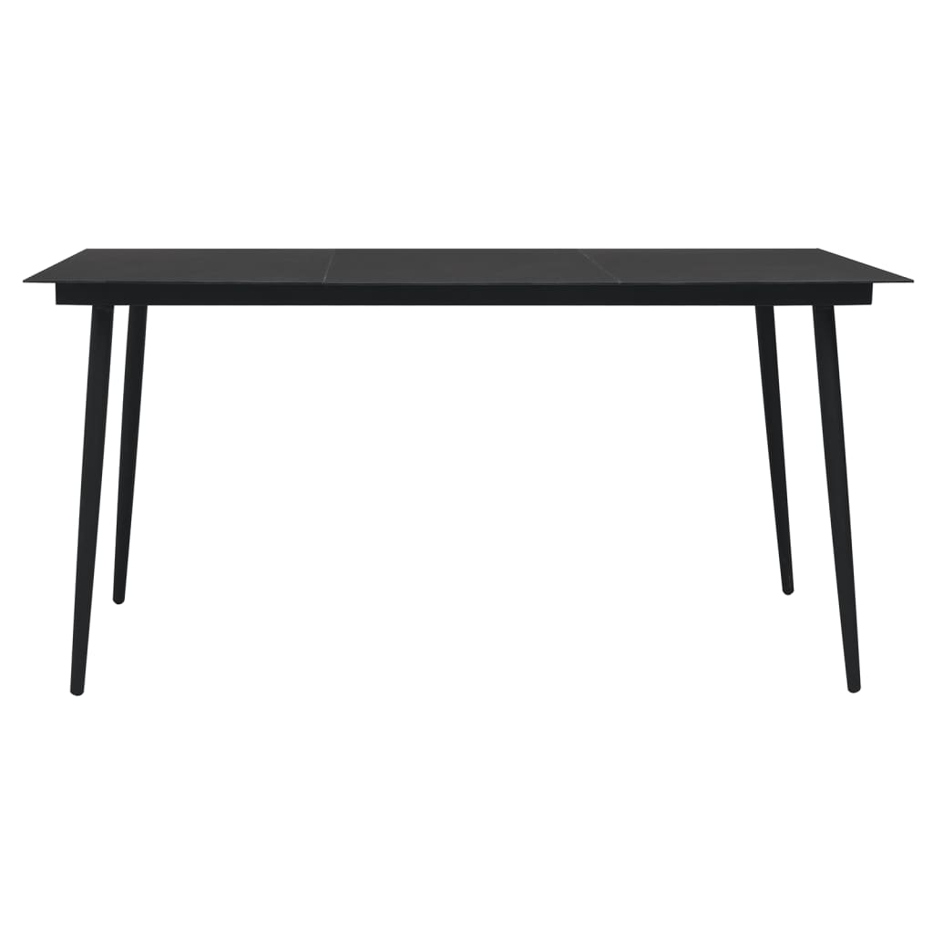 vidaXL 9-częściowy zestaw mebli ogrodowych, czarny, rattan PVC
