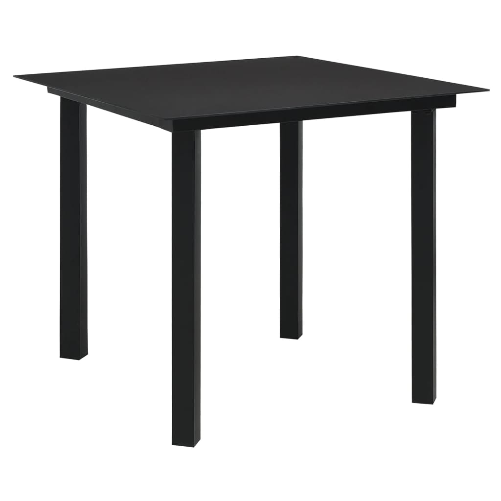 vidaXL 3-częściowy zestaw mebli ogrodowych, czarny, PVC, rattan