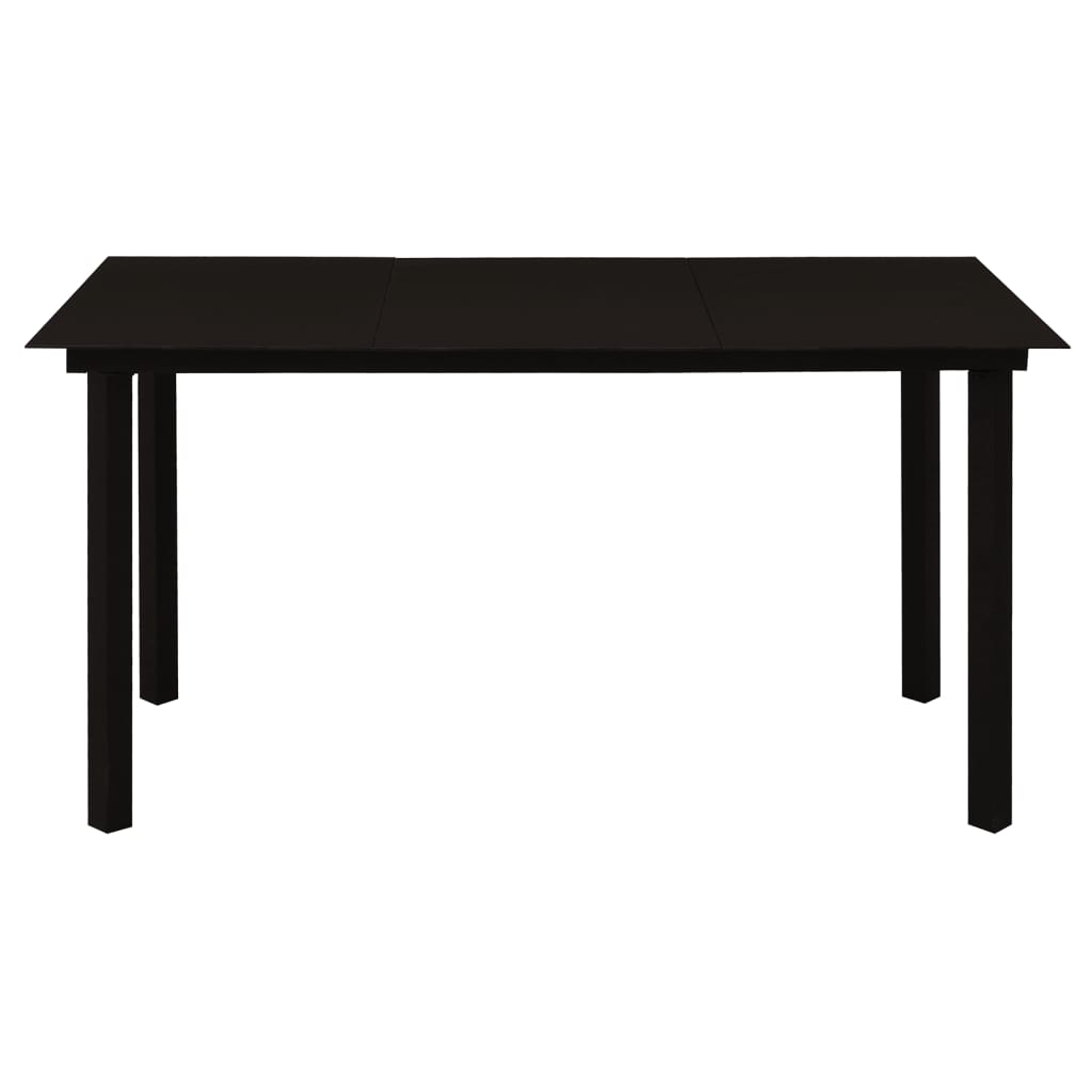 vidaXL 5-częściowy zestaw mebli ogrodowych, czarny, rattan PVC