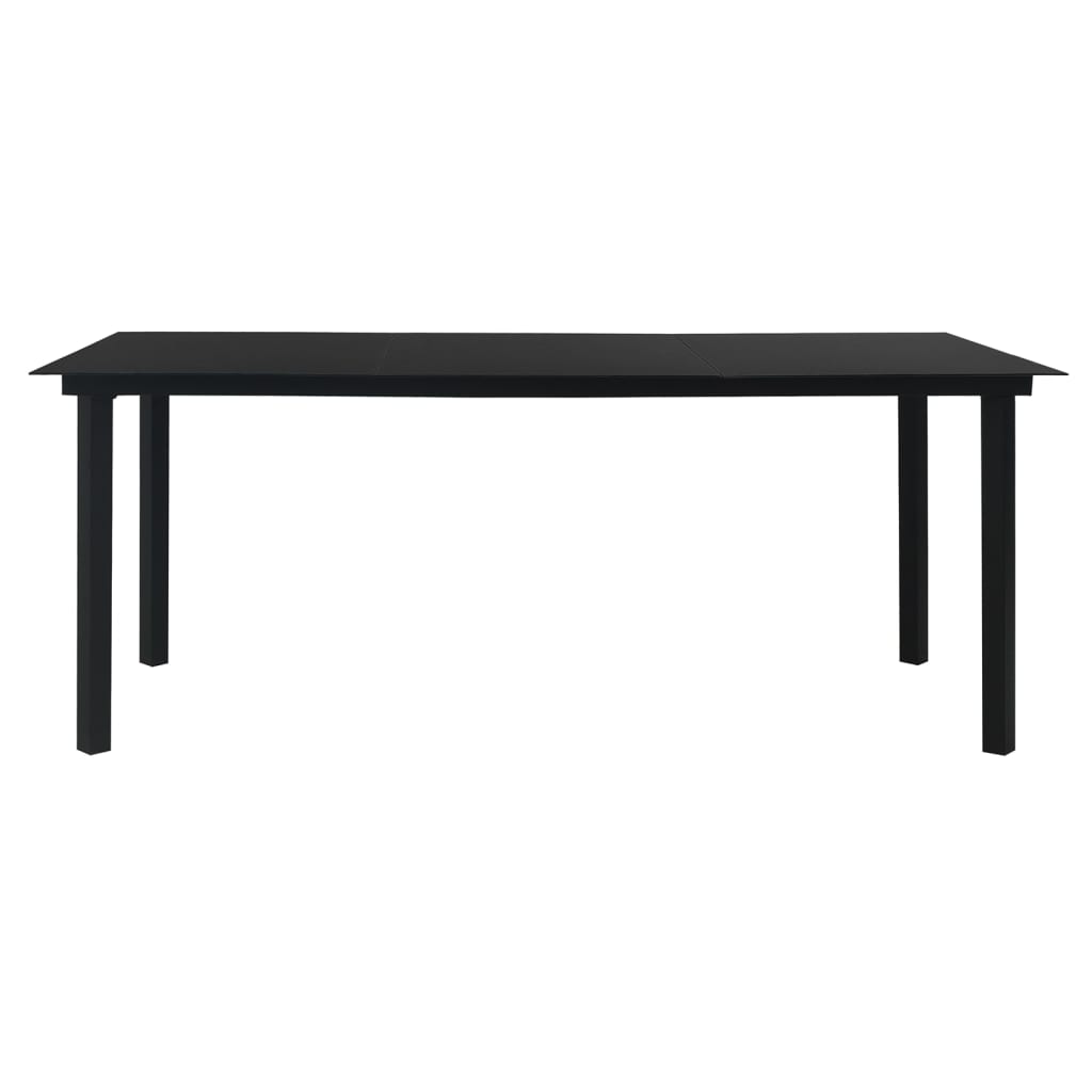 vidaXL 9-częściowy zestaw mebli ogrodowych, czarny, rattan PVC