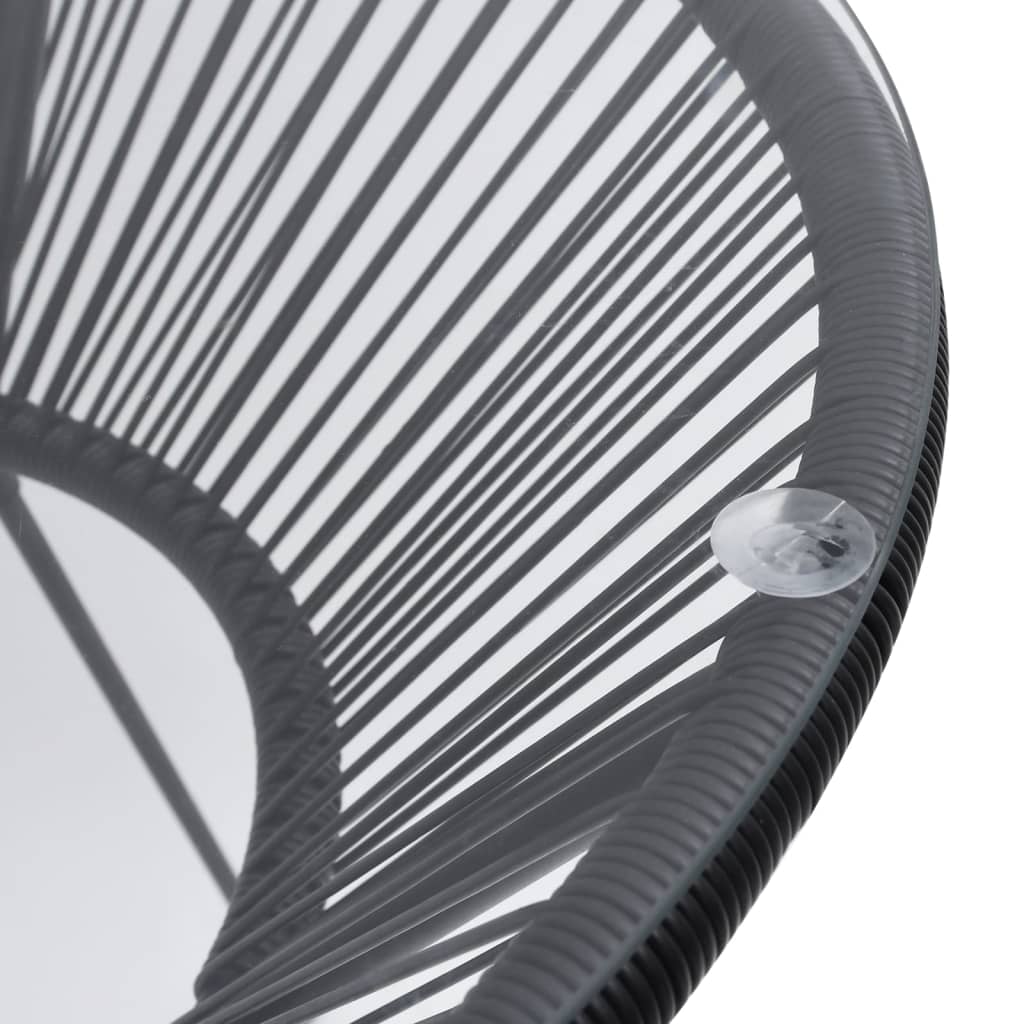 vidaXL 3-częściowy zestaw mebli ogrodowych, rattan PVC, czarny