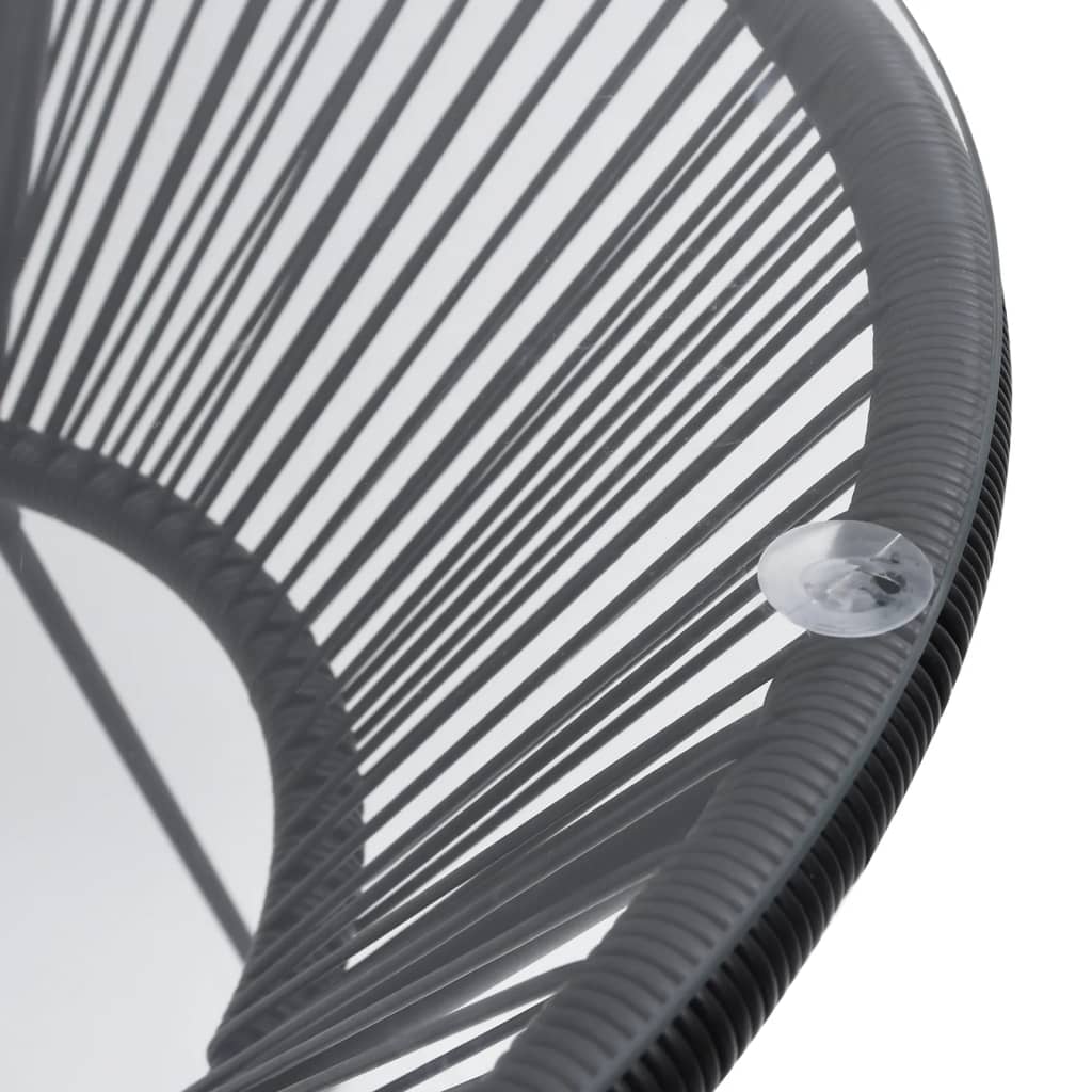 vidaXL 5-częściowy zestaw mebli ogrodowych, rattan PVC, czarny