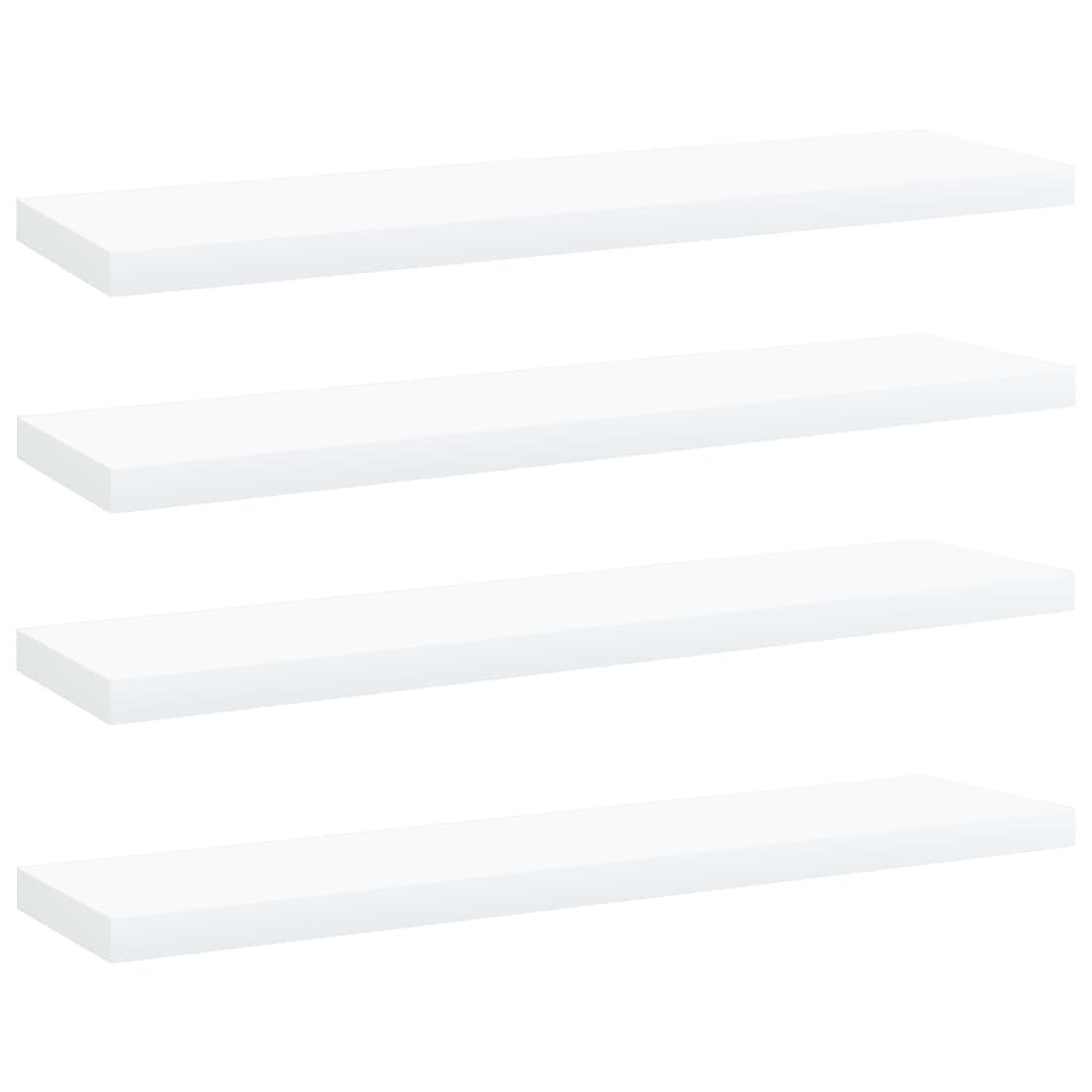 vidaXL Półki na książki, 4 szt., białe, 40x10x1,5 cm
