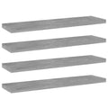 vidaXL Półki na książki, 4 szt., szarość betonu, 40x10x1,5 cm
