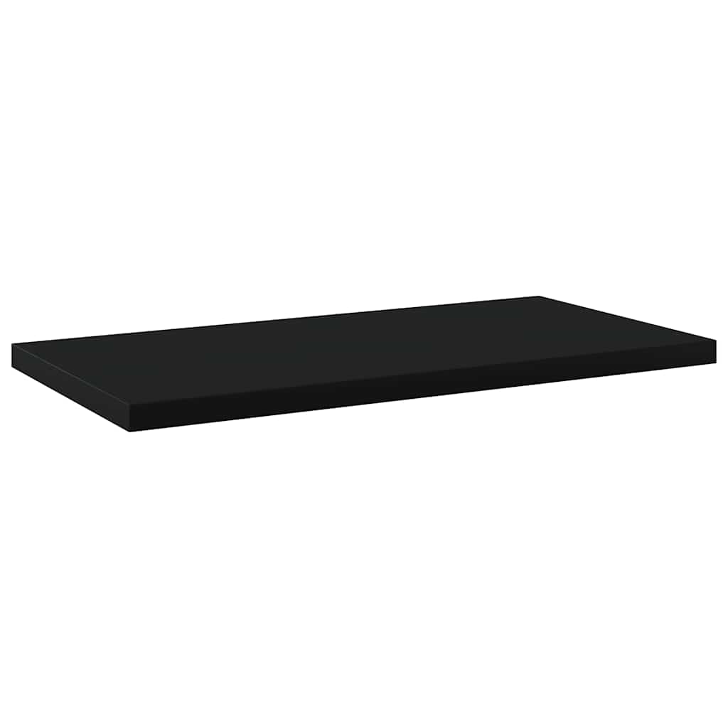vidaXL Półki na książki, 4 szt., czarne, 40x20x1,5 cm