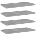 vidaXL Półki na książki, 4 szt., szarość betonu, 40x20x1,5 cm