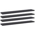 vidaXL Półki na książki, 4 szt., szare, 60x10x1,5 cm, płyta wiórowa