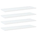 vidaXL Półki na książki, 4 szt., białe, 60x20x1,5 cm