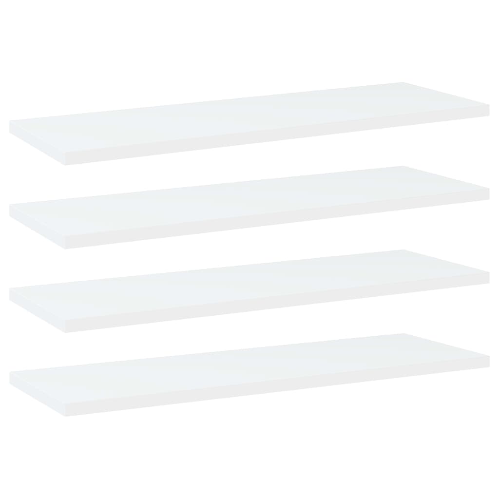 vidaXL Półki na książki, 4 szt., białe, 60x20x1,5 cm