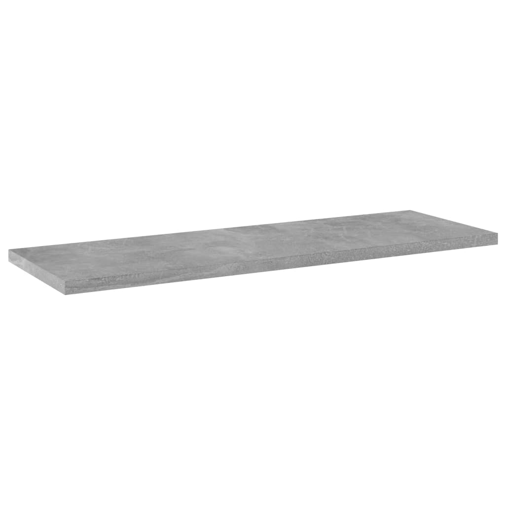 vidaXL Półki na książki, 4 szt., szarość betonu, 60x20x1,5 cm, płyta