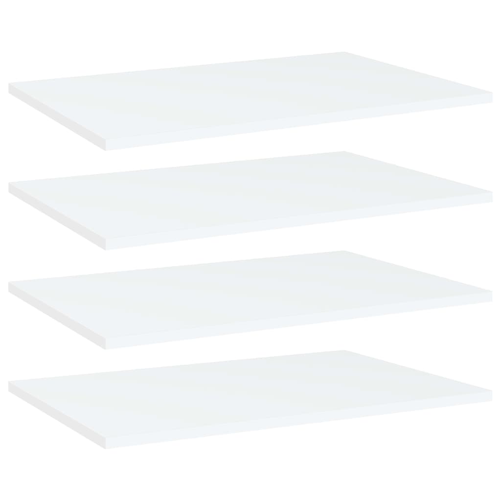 vidaXL Półki na książki, 4 szt., białe, 60x40x1,5 cm, płyta wiórowa
