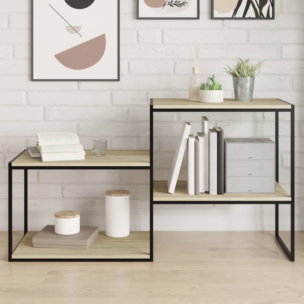 vidaXL Półki na książki, 8 szt., kolor dąb sonoma, 60x50x1,5 cm