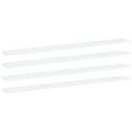vidaXL Półki na książki, 4 szt., białe, 100x10x1,5 cm, płyta wiórowa