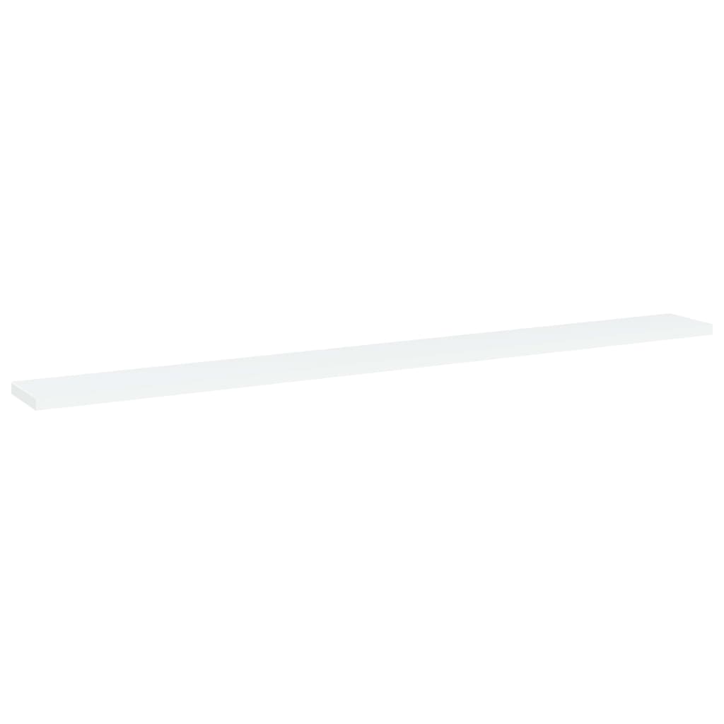 vidaXL Półki na książki, 4 szt., białe, 100x10x1,5 cm, płyta wiórowa