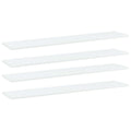vidaXL Półki na książki, 4 szt., białe, 100x20x1,5 cm