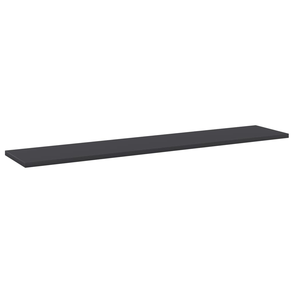 vidaXL Półki na książki, 4 szt., szare, 100x20x1,5 cm, płyta wiórowa