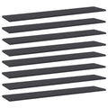 vidaXL Półki na książki, 8 szt., szare, 100x20x1,5 cm, płyta wiórowa