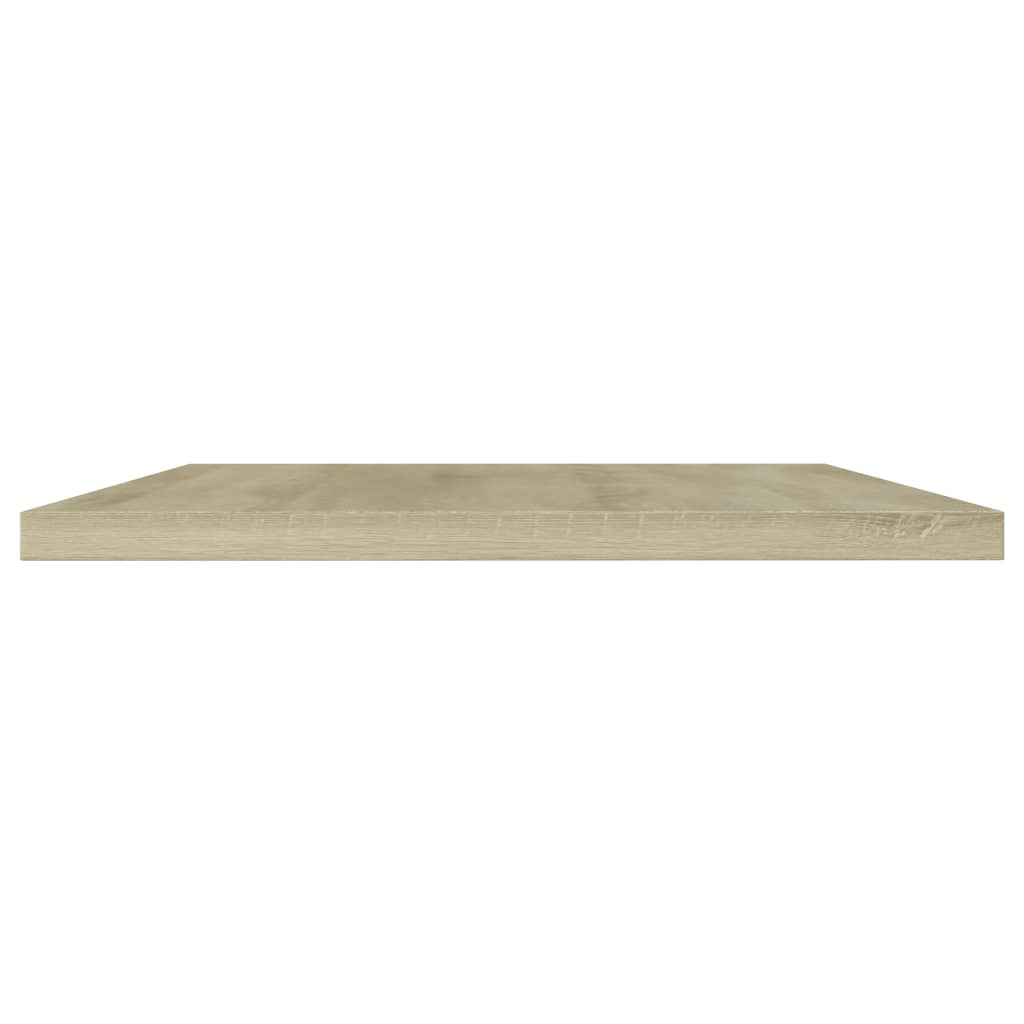 vidaXL Półki na książki, 4 szt., dąb sonoma, 100x20x1,5 cm, płyta
