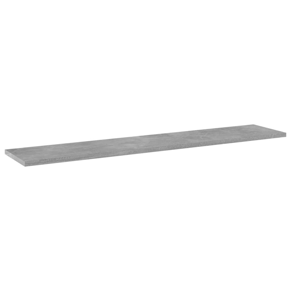 vidaXL Półki na książki, 4 szt., szarość betonu, 100x20x1,5 cm