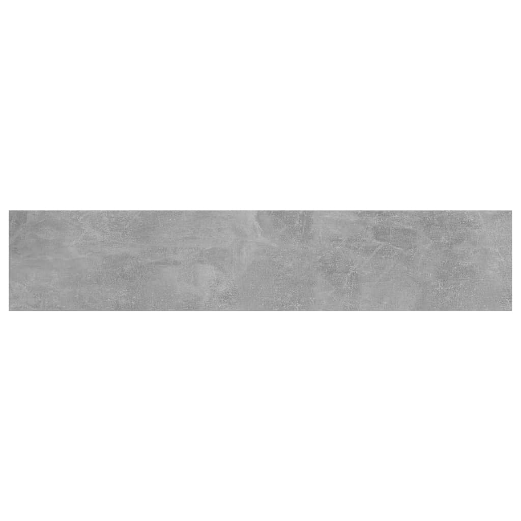 vidaXL Półki na książki, 4 szt., szarość betonu, 100x20x1,5 cm