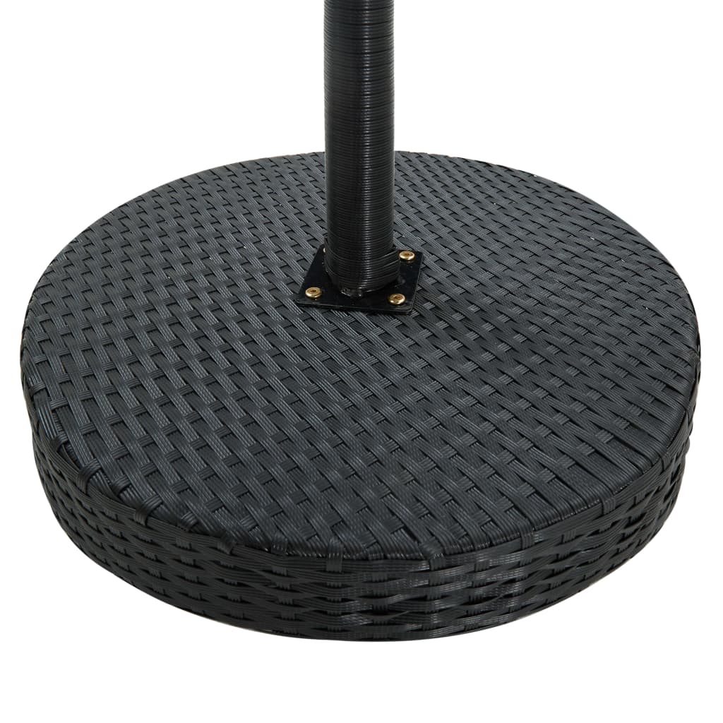 vidaXL 3-cz. zestaw mebli barowych z poduszkami, rattan PE, czarny