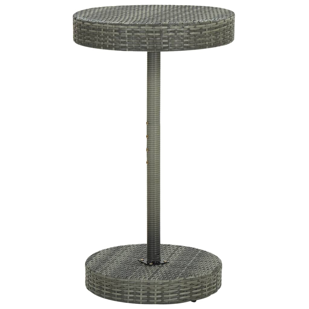 vidaXL 3-cz. zestaw mebli barowych z poduszkami, rattan PE, szary