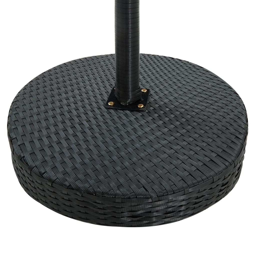 vidaXL 3-cz. zestaw mebli barowych z poduszkami, rattan PE, czarny