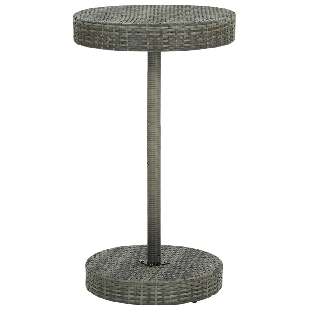 vidaXL 3-cz. zestaw mebli barowych do ogrodu, rattan PE, szary