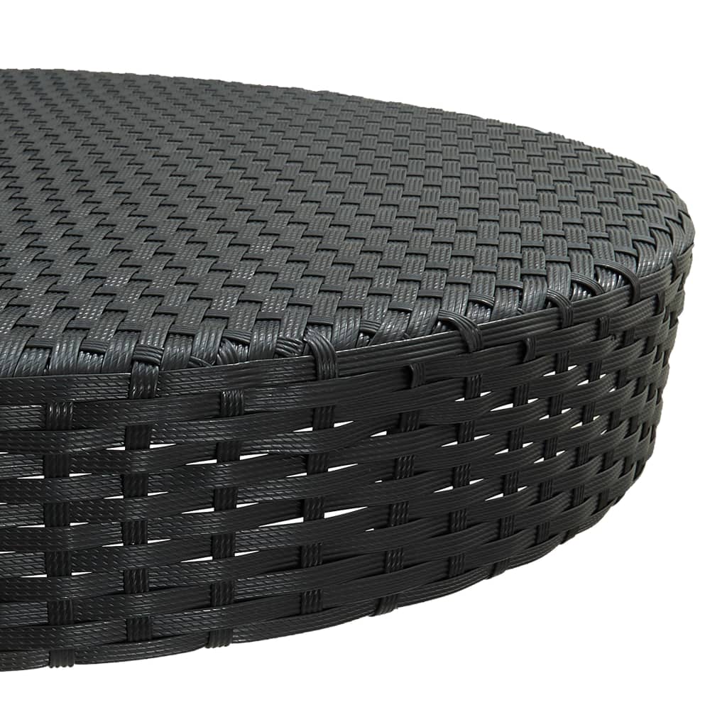 vidaXL 5-cz. zestaw mebli barowych do ogrodu, rattan PE, czarny
