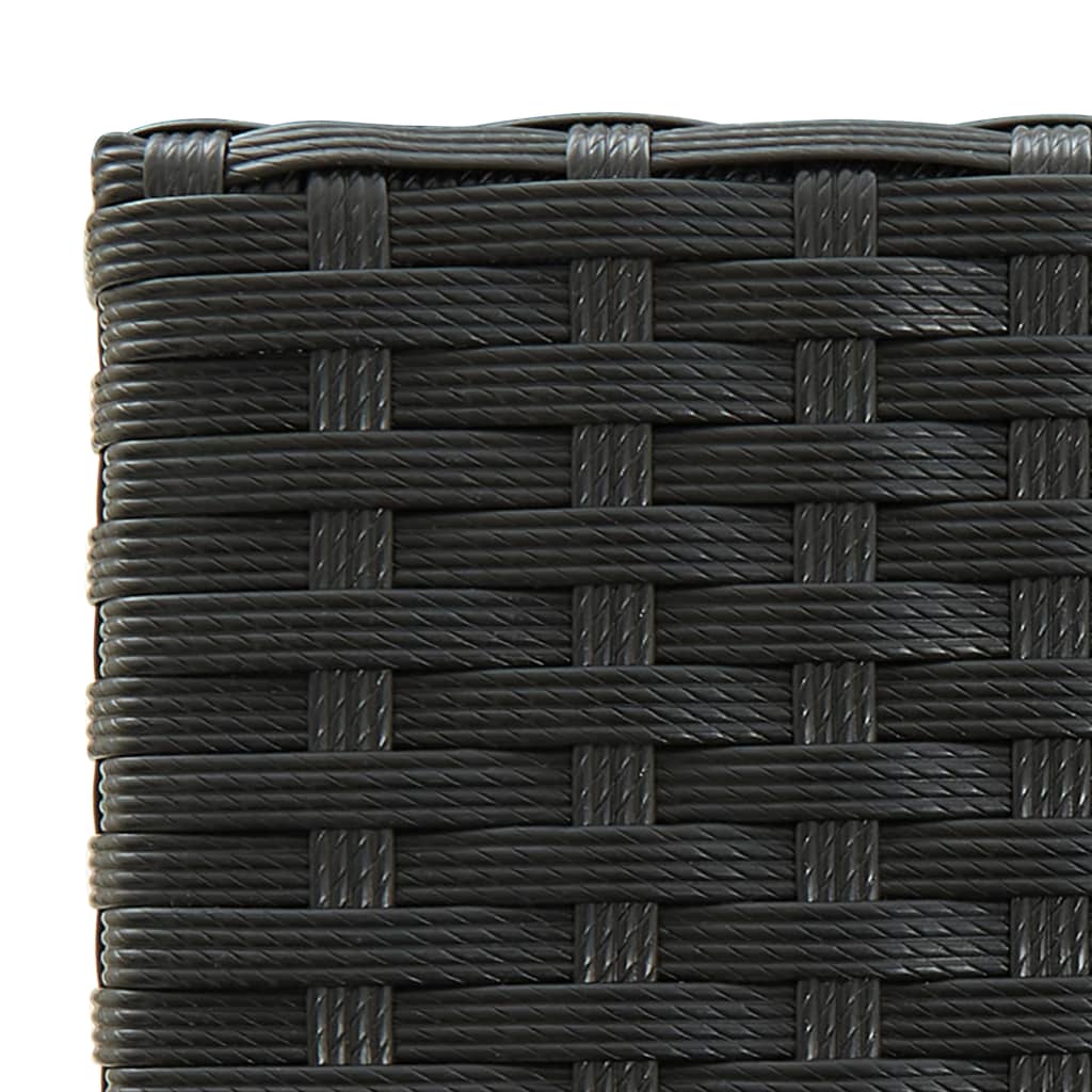 vidaXL 5-cz. zestaw mebli barowych do ogrodu, rattan PE, czarny