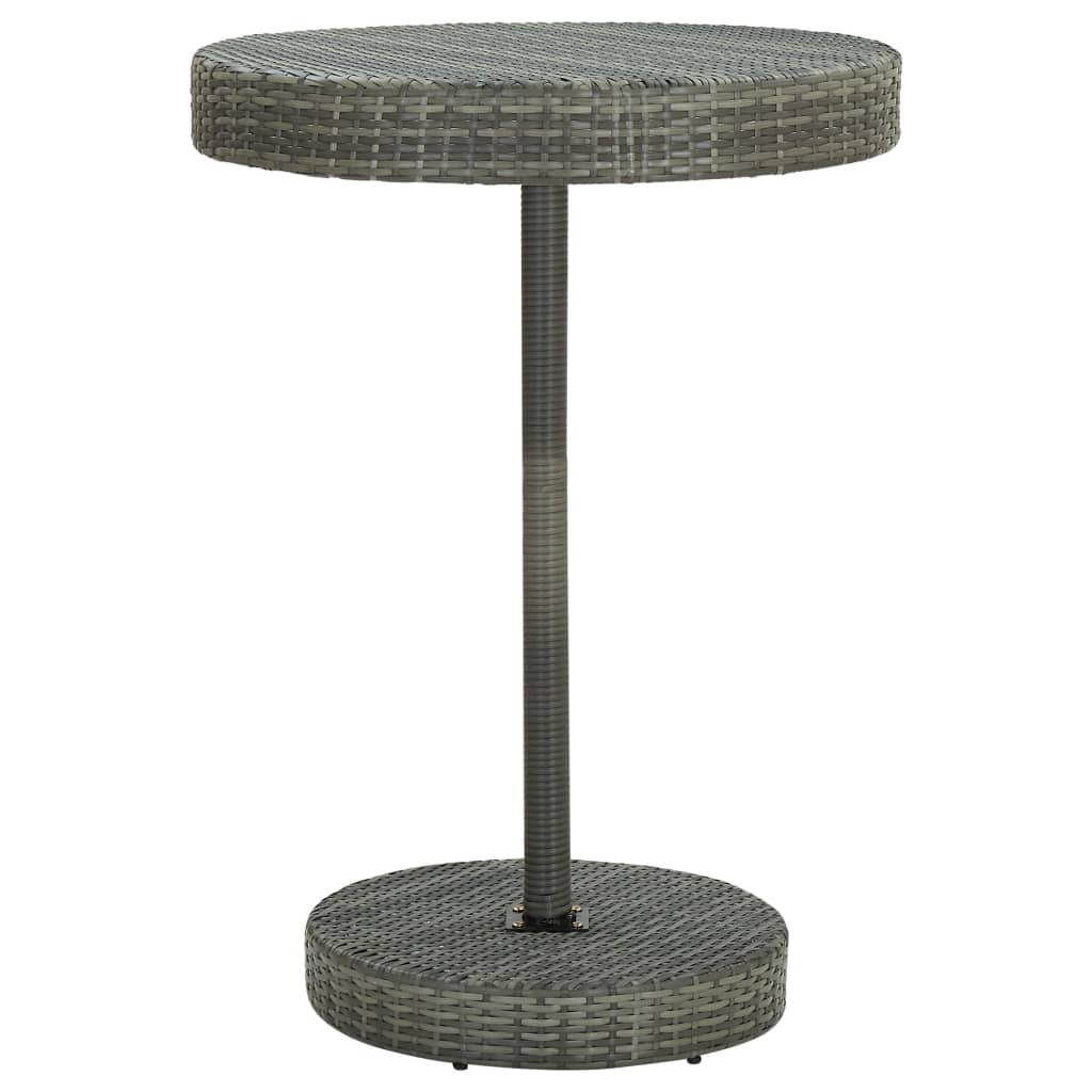 vidaXL 5-cz. zestaw mebli barowych do ogrodu, rattan PE, szary