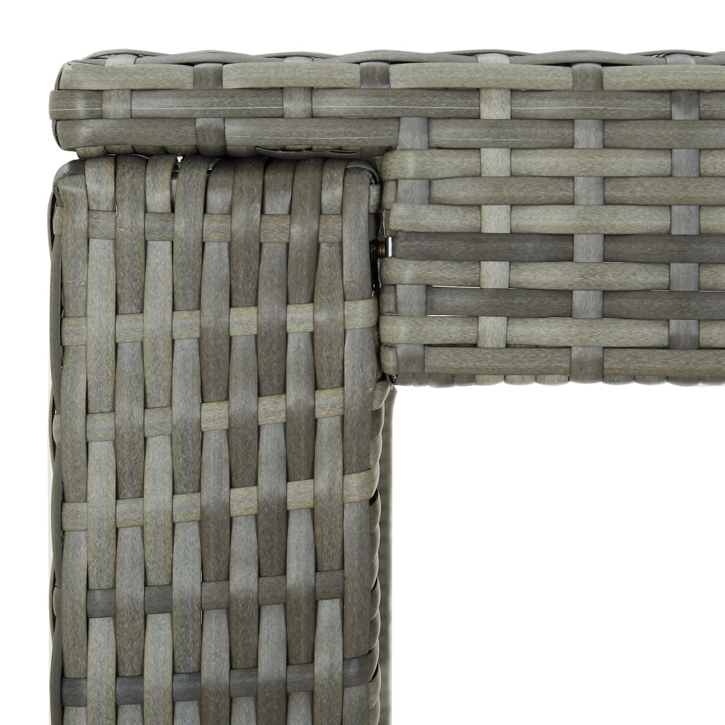 vidaXL 5-cz. zestaw mebli barowych z poduszkami, rattan PE, szary