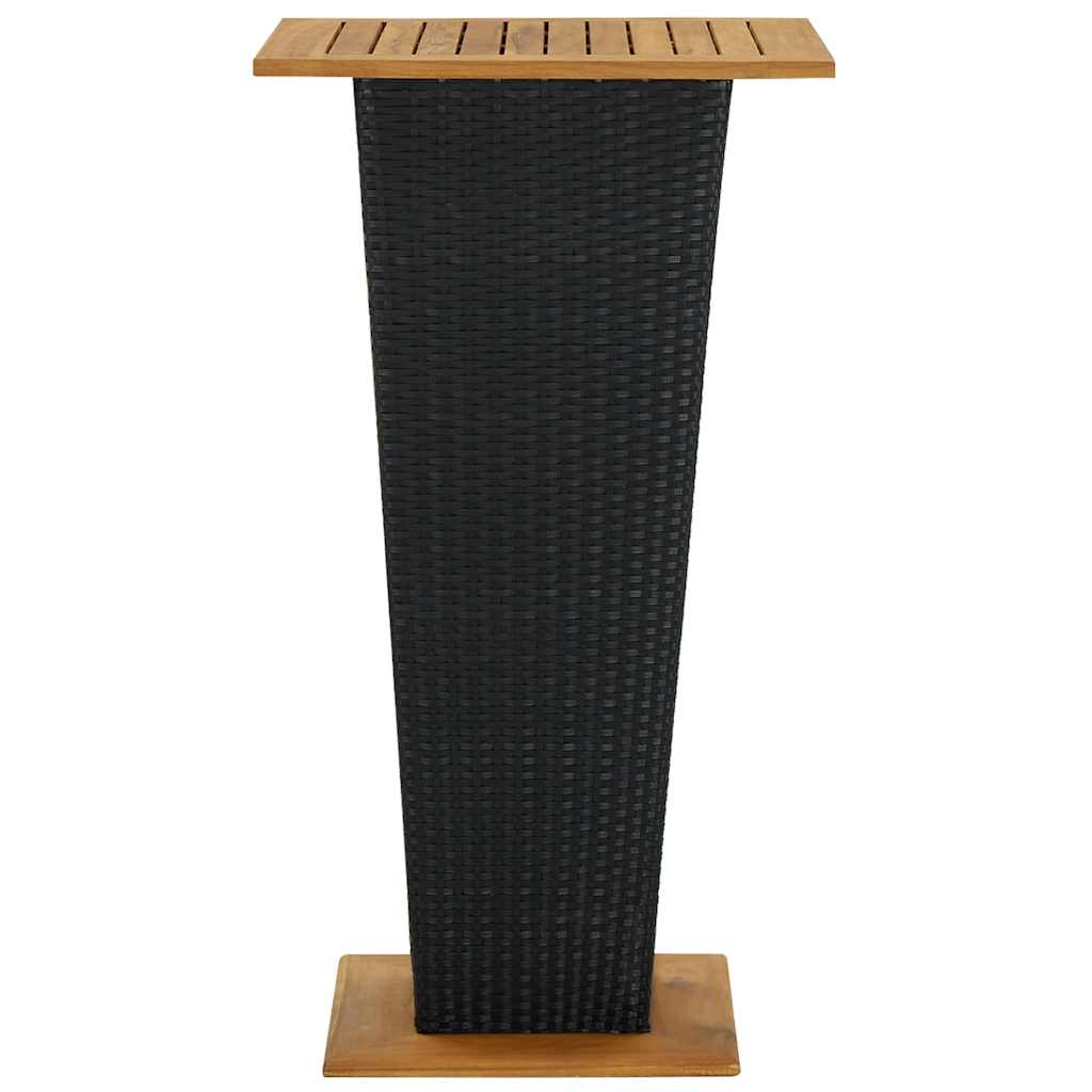 vidaXL 3-cz. zestaw barowy do ogrodu, z poduszkami, rattan PE, czarny