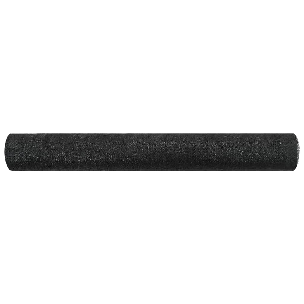 vidaXL Siatka cieniująca, czarna, 1,8x25 m, HDPE, 75 g/m²