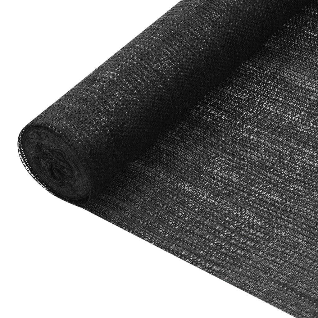 vidaXL Siatka cieniująca, czarna, 2x10 m, HDPE, 75 g/m²