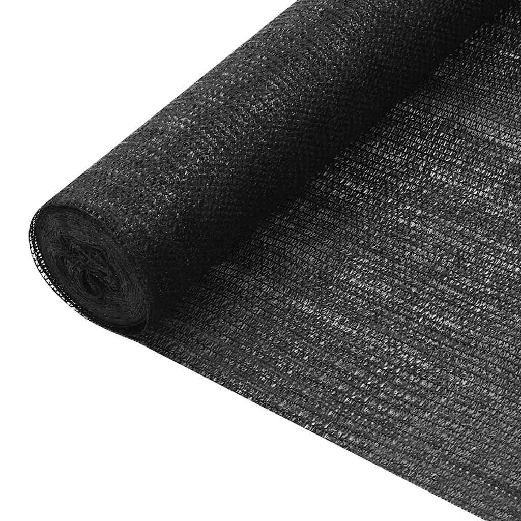 vidaXL Siatka cieniująca, czarna, 3,6x50 m, HDPE, 75 g/m²